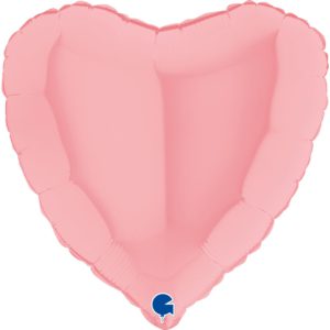Шар фольгированный Сердце розовое макарун 18 дюймов