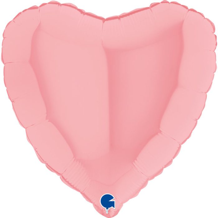 Шар фольгированный Сердце розовое макарун 18 дюймов