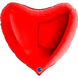 Шар фольгированный Сердце красное 36 дюймов