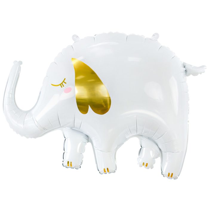 Шар фольгированный Слон белый