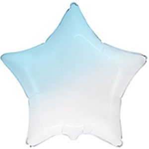 Шар фольгированный Звезда бело-голубая 18 дюймов