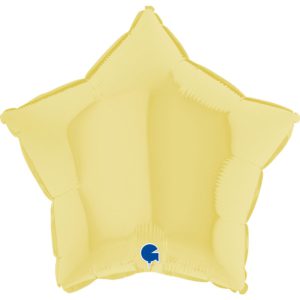 Шар фольгированный Звезда макарун желтая 18 дюймов