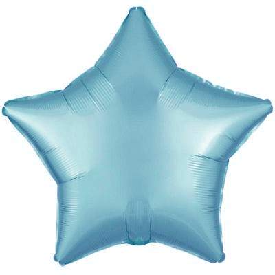 Шар фольгированный Звезда сатин голубая 18 дюймов