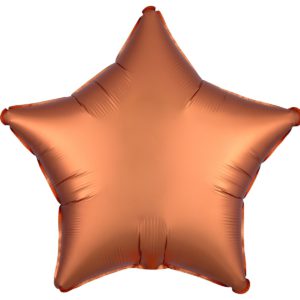 Шар фольгированный Звезда сатин янтарная 18 дюймов