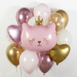 Набор шаров для девочки Кошка принцесса