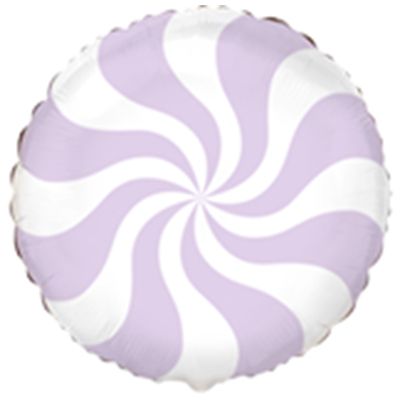 Шар фольгированный конфета пастель лиловая