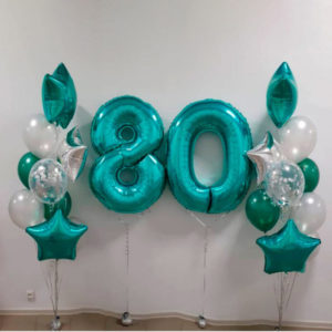 Воздушные шарики на 80 лет