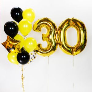 Воздушные шарики юбилейные 30 лет