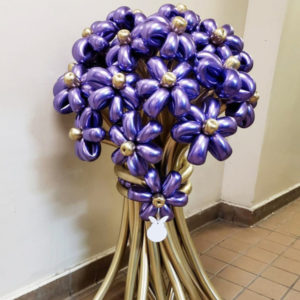 Букет из шаров Ромашки фиолетовые
