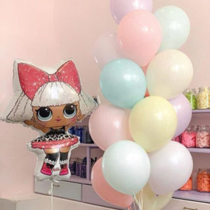Набор шаров для девочки Кукла с шарами
