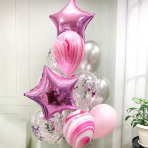 Набор шаров для девочки Розовое ассорти