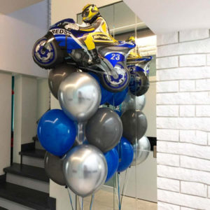 Набор шаров для мальчика Мотоцикл спортивный