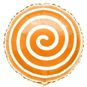 Шар Круг Конфета спиралька оранжевая